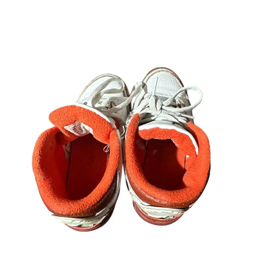 Jordan Kids White and Red/Orange Sneakers